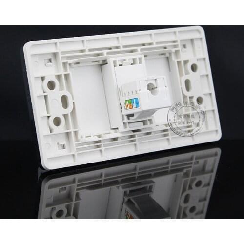 120MM Wall Plate One Port Socket Network Ethernet LAN RJ45 Cat5 Cat5e Outlet Faceplate