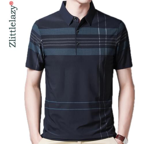2020 New Short Sleeve Polo Tee Shirt Men Casual Summer Striped Mens Clothing Polos Shirts Mens Fashion Slim Fit Poloshirt 60402