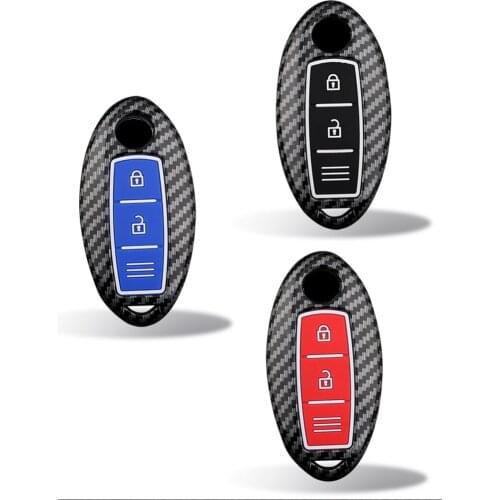 Carbon Fiber Shell ABS silicone Car Key Cover case For infiniti FX35 FX37 FX50 G25 G35 G37 JX35 M35 M37 M45 Q70