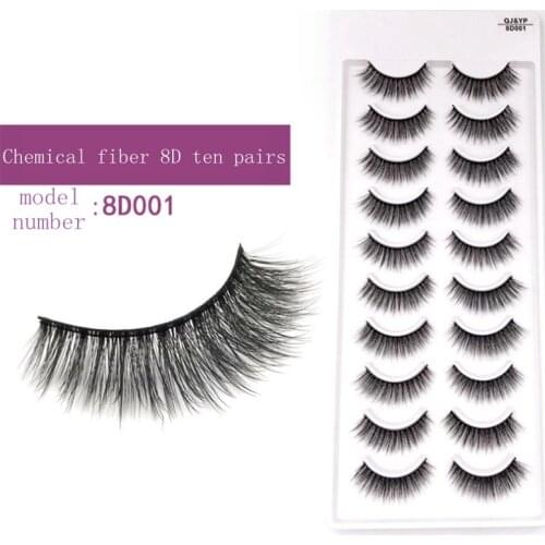 Wholesale New 10 Pairs 3D Mink Hair False Eyelashes Wispy Fluffy Long Lashes Natural Eye Makeup Tools Faux Eye Lashes Maquiagem