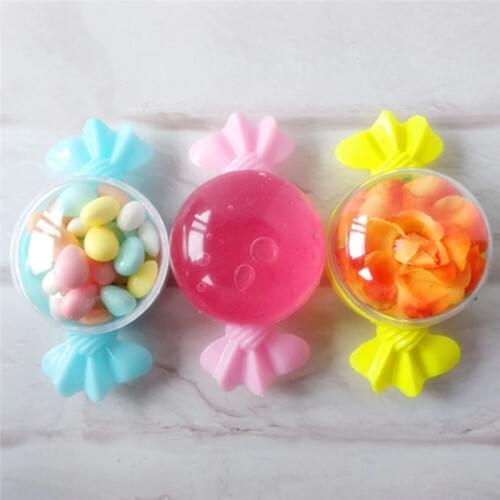 12pcs Plastic Candy Gift Boxes Lovely Candy Shape Candy Box Organizer Chocolate Container Wedding Birthday Baby Shower Decor