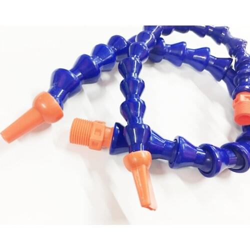 Plastic Flexible Water Oil Coolant Pipe Hose 3/8" Thread,400mm Long ,Round Nozzle