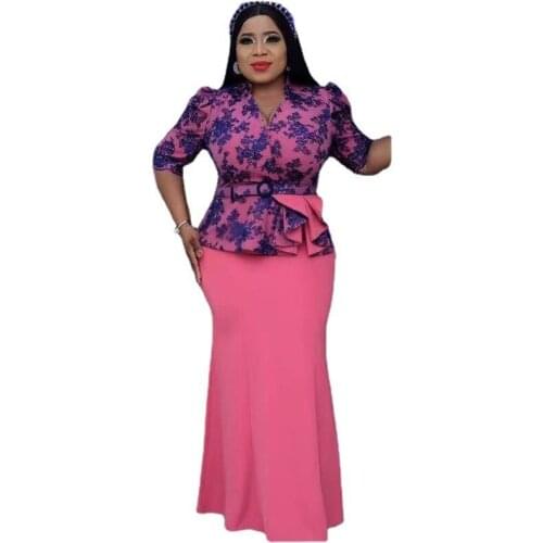 3/4 Sleeve African Maxi Dresses For Women 2021 Vetement Femme Dashiki Print Africa Dress Clothes Dashiki Ankara Dresses Ladies