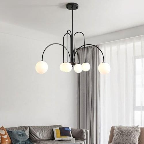 Pendant Lamp Metal and Glass Pendant Light Bedroom Living Room Study Room Lamp
