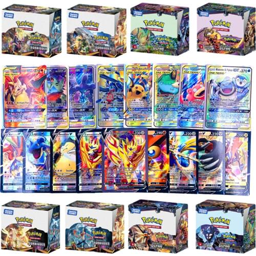Pokemon English French card Shining Sun & Moon Evolutions Hidden Fates Sword Shield Cards Game Trading Game Children Pokemons
