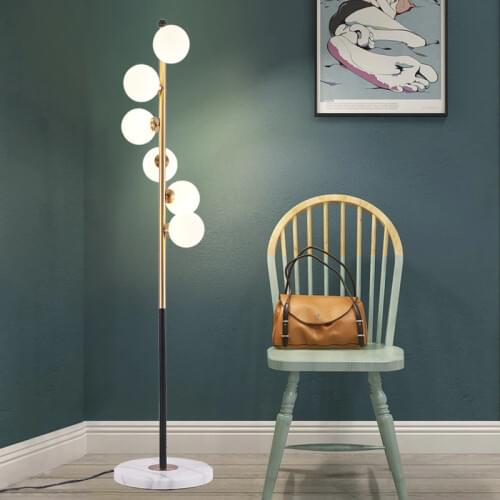 Nordic simple floor lamp living room glass ball bedroom creative art home decoration lamp WF1113
