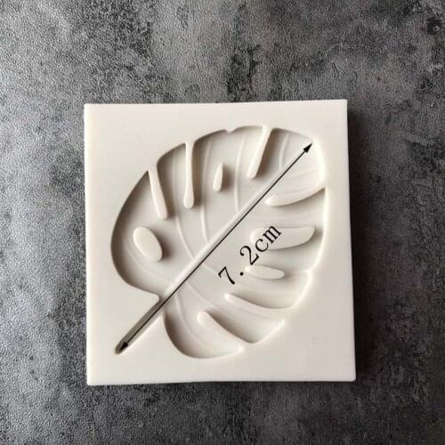 Silicone Mold Monstera Leave Fondant Cake Decoration Silicone Mold Hand Made Decorating Leaves Chocolate Candy Silica Gel Mold