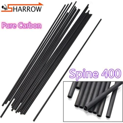 6/12pcs Shooting Training 30" Spine 400 Carbon Arrow Shaft Archery Handmade DIY 100% Pure Carbon Shafts For Hunting Accessories