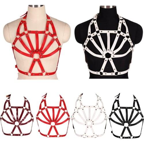 Punk Clothes Harness For Women Garter Belt Lingerie Stockings Body Buttocks Bondage Leather Leg Harness Belts Bdsm Suspenders