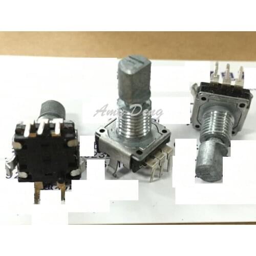 20pcs/lot Japanese EC11 encoder with switch 30 point 15 pulse point shaft length 15MM