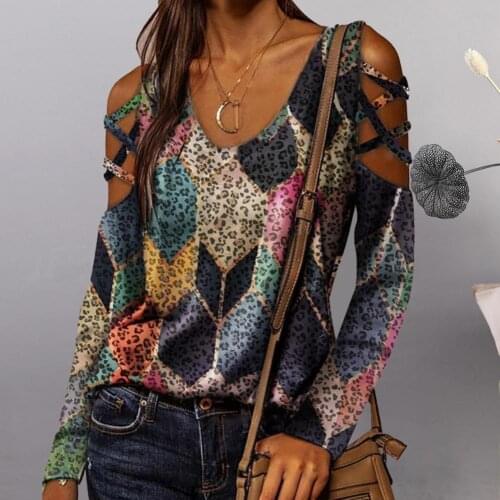 Plus Size Sexy Hollow Out Long Sleeve Blouses Shirts Long Sleeve Off Shoulder Flower Color Pullover Summer Casual Loose Blusas