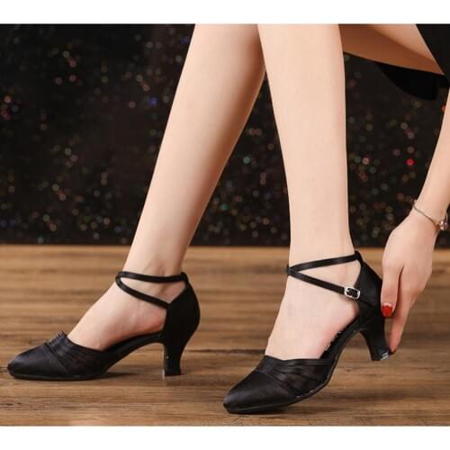 Brand New Latin Dance Shoes Modern Women Ballroom Tango Girls Ladies 3.5/5.5CM Heels With Rubber sole Sequins Cloth Dropshipping