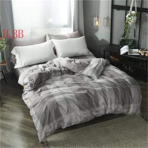 1pc duvet cover grid quilts cover 150*200cm RU family bedding flower home textile bedclothes poastoral blanket covers no filling