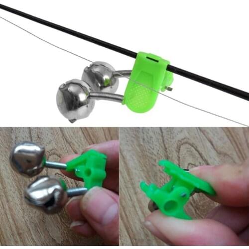 10Pcs/Set Fishing Bite Alarm Outdoor Night Fishing Rod Clamp Bells Ring Bite Alarm Tackle Fishing Lure Accessories Fishing Tools