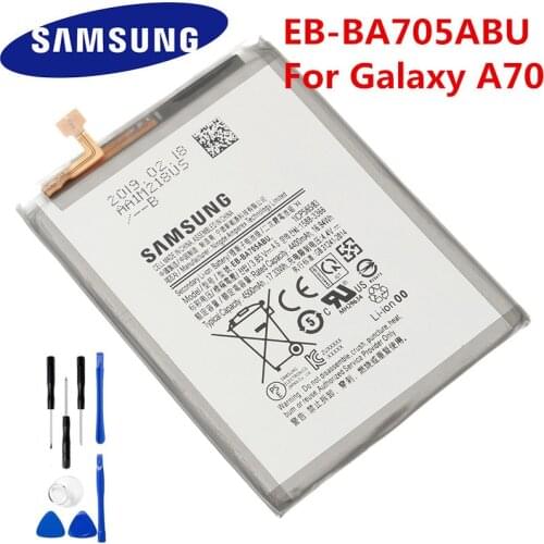100% Original Battery EB-BA705ABU For Samsung Galaxy A70 A705 SM-A705 A705FN SM-A705W Replacement Phone 4500mAh batteria Akku