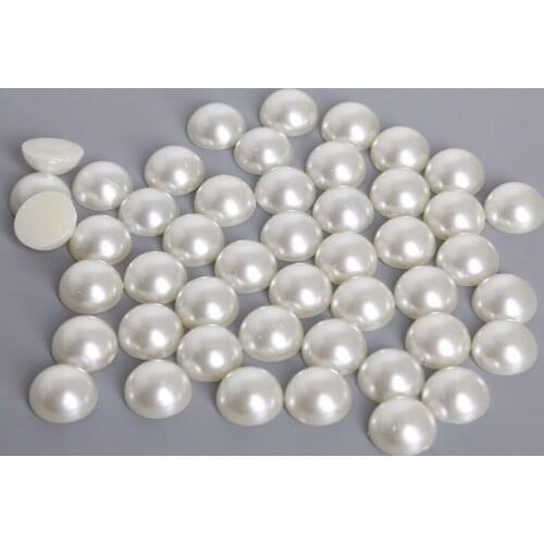 10000pcs 4*2mm White/Ivory Half Round ABS Imitation Pearl Flatback Loose Spacer Beads For Jewelry Making DIY Bracelet Necklace
