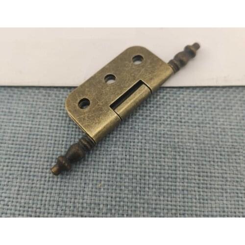 2Pcs Antique Bronze Crown Head Hinge 6 Holes Jewelry Gift Box Decorative Hinge for Cabinet Furniture Accessories Fittings