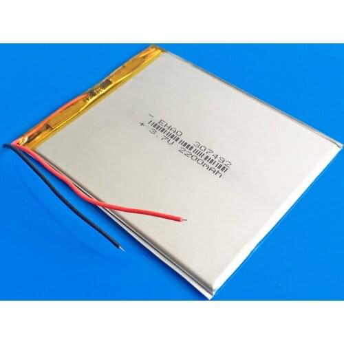 5 pcs 3.7V 2200mAh lipo polymer lithium Rechargeable battery for MP3 GPS speaker DVD power bank Tablet PC Laptop 307492