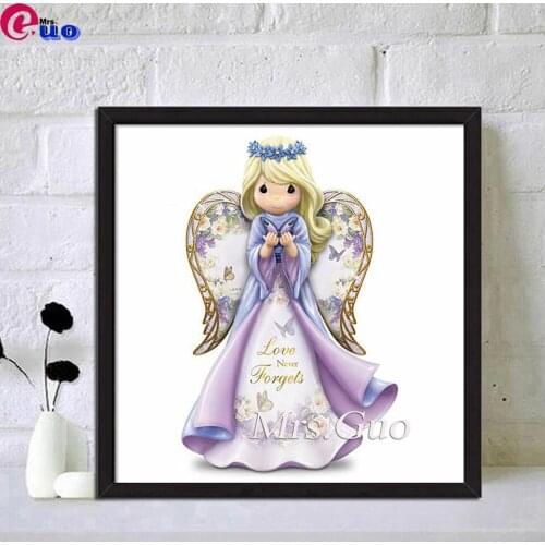 Diy Diamond Painting Full Square Diamond Embroidery Sale Angel Girl Rhinestone Round Kits Kids Home
