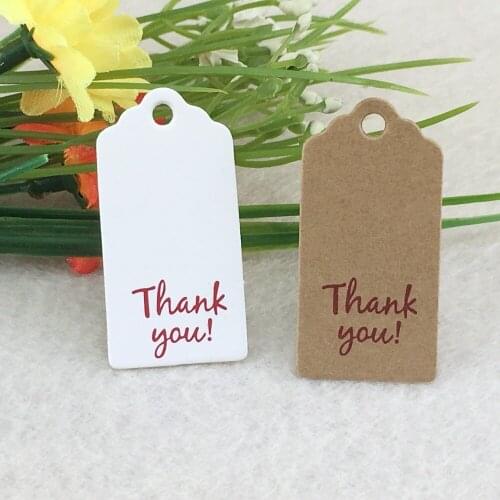500pcs Kraft Thank You Tags Love Gifts Tag Wedding Paper Cards DIY Hang Christmas Gift Packing Labels Tag
