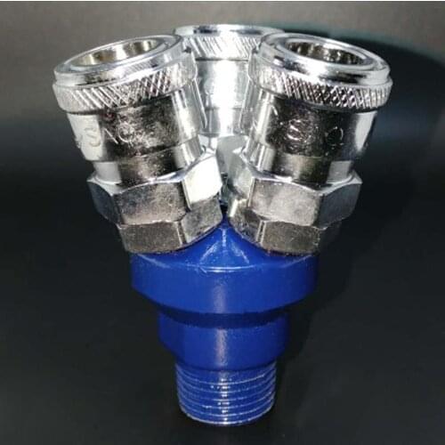 3 Ways 1/2" BSP Male C Type Air Hose Quick Coupler Socket Connector Normal Quality Non-locking