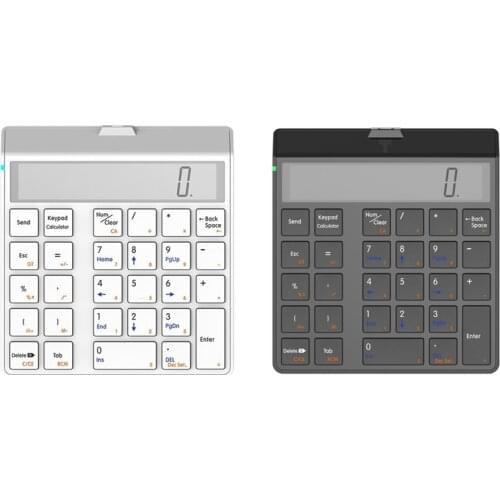 Sunreed Numeric Keypad 4.0 Bluetooth Keyboard with Display Calculator Function 2 in 1 Number Pad and Calculator