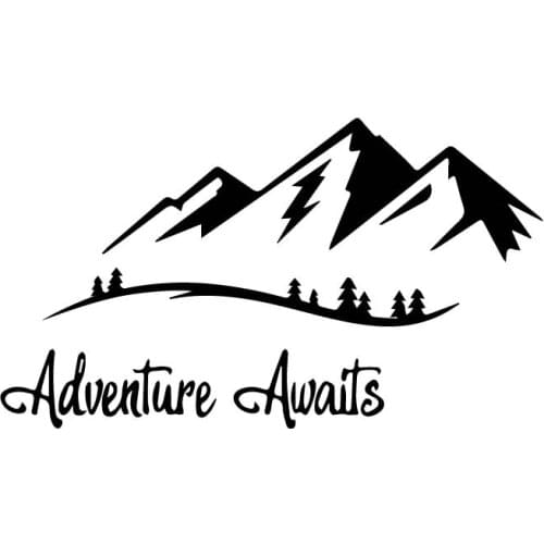 Brave Mountain Adventurer Sticker High Quality Car Window Decoration Personality PVC Waterproof Decal Black/White, 17cm*10cm