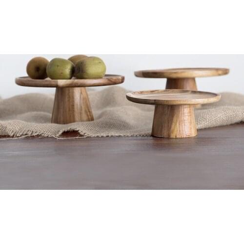 Wood Fruit Dessert Serving Plate Cake Dishes Bread Food Storage Tray Party Snacks Sushi Plate Display Organizer Holder platter