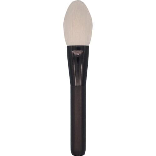G02 Professional Handmade Makeup Brush Soft Saikoho Goat Hair Heart Shape Face Powder Brush Ebony Handle Make Up Brushes