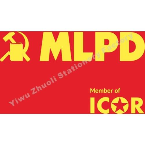 Germany Denmark MLPD Parteifahne 2011 Flag 150X90cm (3x5FT) 120g 100D High Quality Banner Free Shipping