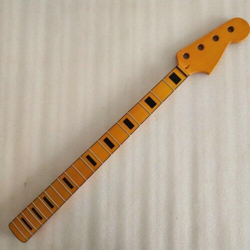 Maple 20 Fret J Bass Guitar Neck replacement 4 string maple fingerboard 38mm nut