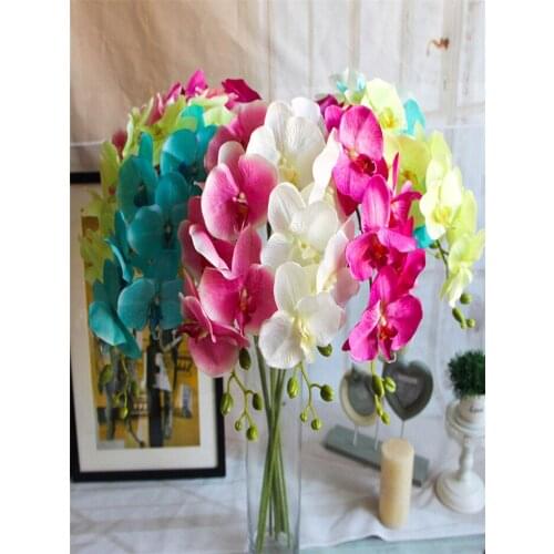 Artificial Phalaenopsis Popular white Butterfly Orchid flower 78cm/30.71" Length 100Pcs/lot 7 Colors for Wedding Decoration