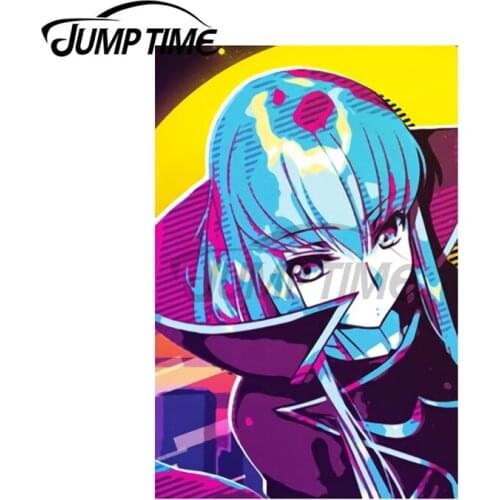 JumpTime 13 x 8.2 cm CODE GEASS CC NEON ILLUSTRATION DRAW Graffiti Car Sticker Refrigerator Decal Anime Car Body Scratch-Proof