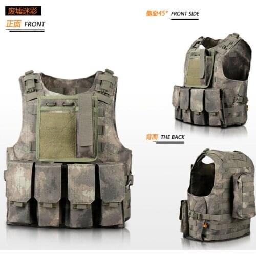 Multi-pocket Airsoft Tactical Vest Molle Combat Plate Carrier Tactical Vest CS Outdoor Clothing Hunting Vest Military Equipment