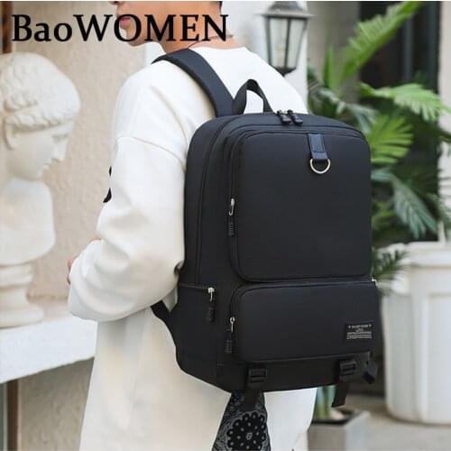 BaoWomen Enlarge Backpack USB External Charge 17.71Inch Laptop Backpack Shoulders Men Anti-Theft Waterproof Travel Backpack