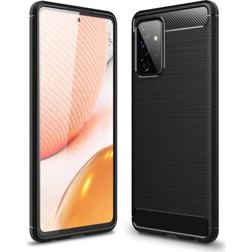 Soft Carbon Fiber Case For Samsung Galaxy A72 Case A52 A71 Cover Protective Housings Phone Bumper For Samsung Galaxy A72 Funda