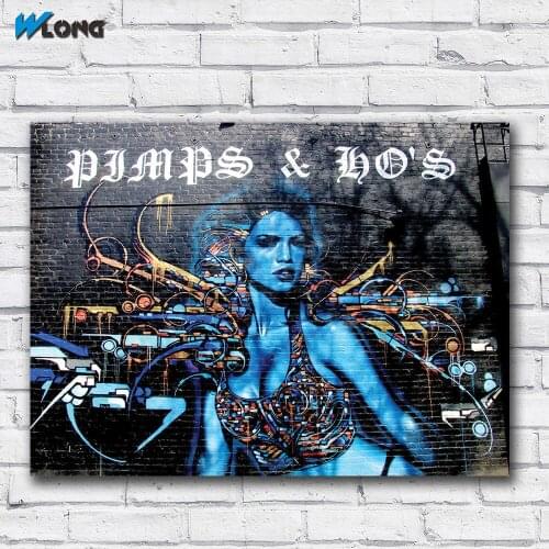 Printing Abstract Street graffiti Retna Pimps Wall Art Picture Home Decor Living Room Modern Canvas Print Paintings no frame