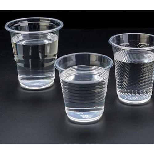 Disposable Coffee Cup Disposable Cups Thickened Transparent Plastic Cups Home Drinking Water Tea Cups Wholesale Trumpet