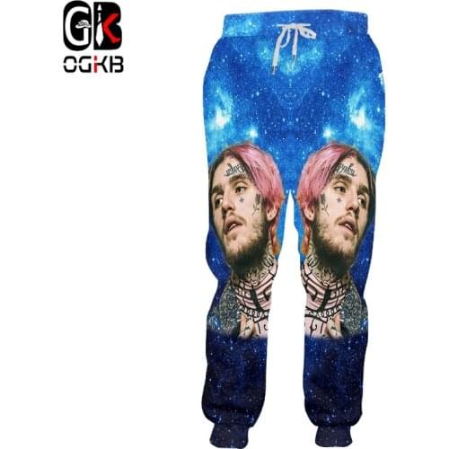 OGKB 2019 lil peep 3D Print Sweatpants Harajuku Women/Men hit hop Sweatpants 5XL Selling Cool