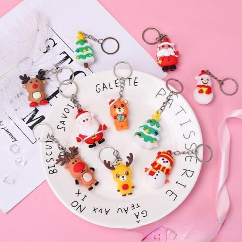 Christmas Keychain Cartoon Christmas Keychain Accessories Hot Selling In Europe and America Christmas Small Gift Keychain