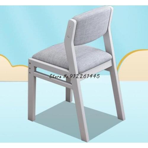 Nordic solid wood lift chair adjustable primary and middle school students learning writing chair with backrest stool desk chair