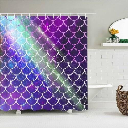 Nordic style art painted fantasy geometric pattern simple shower curtain bathroom layout home decoration