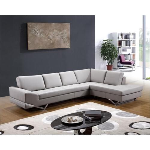 Corner sofa with L shape for living room furniture sectional leather sofa