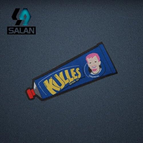 Stock cartoon woven badge or custom beatiful woven patches/badge iron on school custom woven patch SPJ038