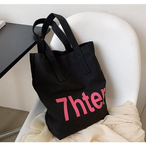 Large Capacity Canvas Handbag 2021 New Shoulder Tote Bags Fashion Handbags and Purses Female Travel Shopping Purses