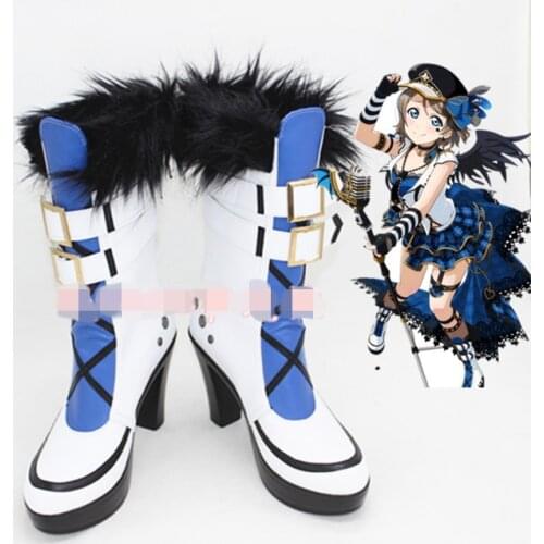 Anime Cosplay Shoe Love Live Sunshine Aqours Watanabe You Punk Rock Shoes Women Calf Length Boots A
