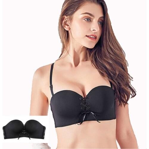 Seamless Small breast Push Up bra sexy belt pull B female dress Convertible Bra rope Bandage LB female dress wedding Bra