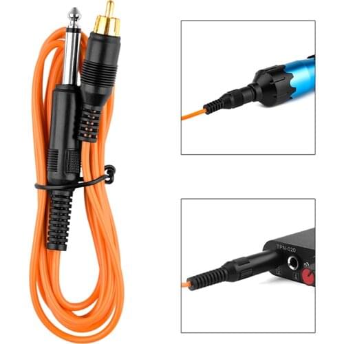 1X Hook Line Straight RCA Clip Cord Wire Cable Interface Insert Tattoo Machine Power Supplies