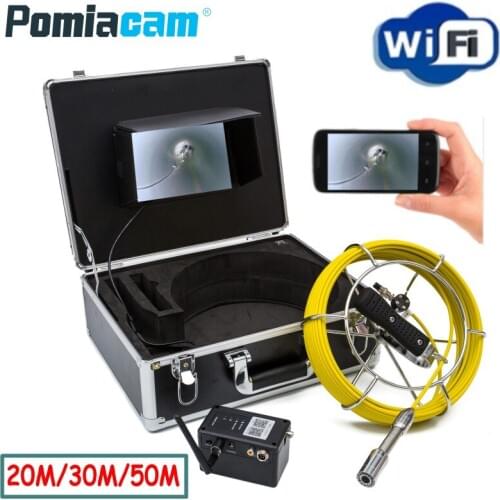 20/30M/50M Wireless WiFi Drain Sewer Pipe Inspection Camera System WP70 Industrial Pipeline Endoscope Camera support Android/IOS