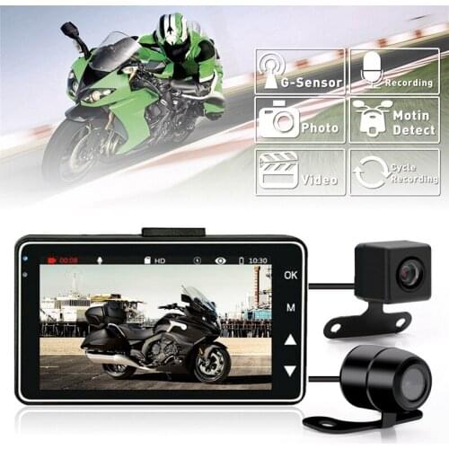 3 Inch 1080P HD Motorcycle Camera DVR Motor Dash Cam with Special Dual-Track Front Rear Recorder Motorbike Electronics KY-MT18